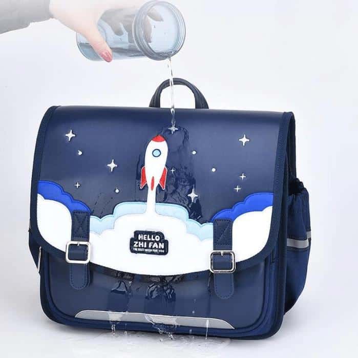 Cartable garçon CP imperméable avec motif fusée - Main Image