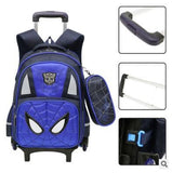 Cartable à roulettes style spiderman