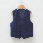 gilet costume enfant bleu marine