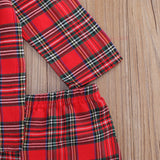 Ensemble pyjama anglais en coton motif tartan pour garçon