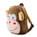 Sac à dos petit garçon tête de singe peluche