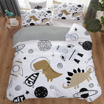 HOUSSE DE COUETTE DINOSAURE COSMONAUTE